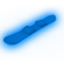 Blue Neon Snowboard