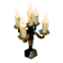 Halloween Black Victorian Candlestick Rattle