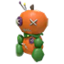 Halloween Orange Pumpkin Voodoo Doll