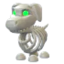 Halloween White Skeleton Dog