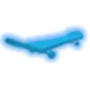 Neon Blue Skateboard