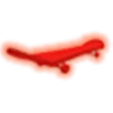 Neon Red Skateboard